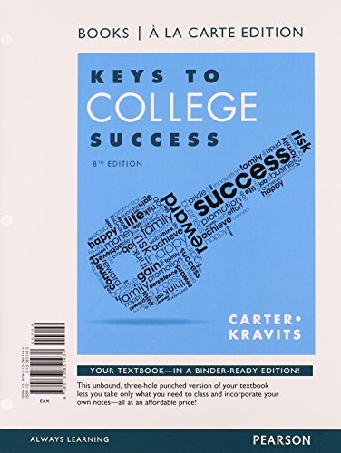 Keys to College Success, Student Value Edition (8th Edition) by Carol J. Carter (2014-05-04)