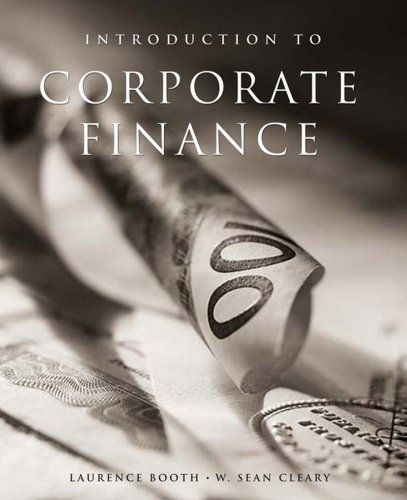 Introduction to Corporate Finance by Laurence Booth (2007-06-11)