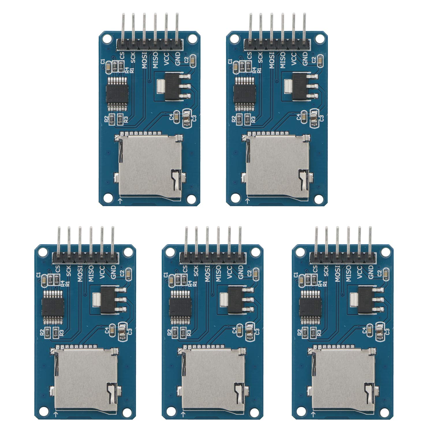 Book Cover SenMod 5PCS Micro SD Card Micro SDHC Mini TF Card Adapter Reader Module for Arduino