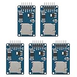 Senmod 5PCS Micro SD Card Micro SDHC Mini TF Card Adapter Reader Module for Arduino