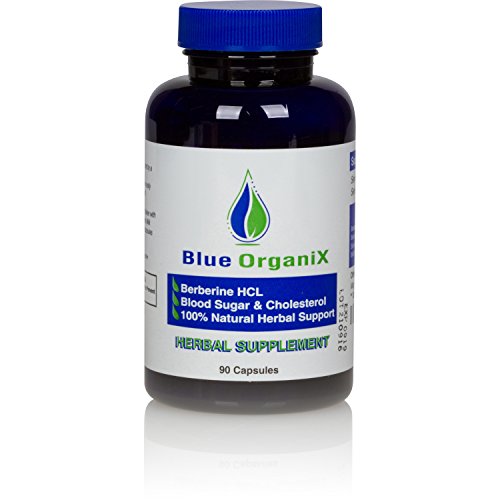 Book Cover Blue Organix Berberine 500mg Formula HCL Complex Supplement with Silymarin for Better Absorption, Health Support