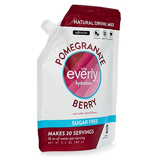 Book Cover Everly Hydration - Drink Mix Powder, Sugar Free, Natural Sweeteners (Stevia & Organic Erythritol), No Calories, Keto Diet, Water Flavoring and Water Enhancer - Pouch, 30 servings - Pomegranate Berry