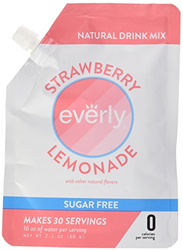 Book Cover Everly Hydration - Drink Mix Powder, Sugar Free, Natural Sweeteners (Stevia & Organic Erythritol), No Calories, Keto Diet, Water Flavoring and Water Enhancer – Pouch, 30 servings - Strawberry Lemonade
