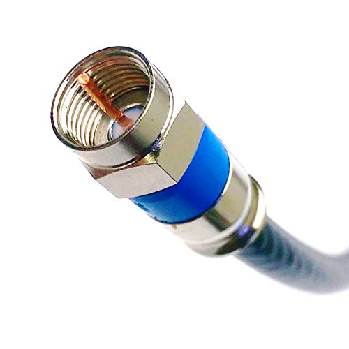 Book Cover 100ft RG6 Coaxial Cable Made in USA Pro Rated Indoor Outdoor Anti Corrosion Brass Compression Connectors UL ETL CATV RoHS 75 Ohm RG6 Digital Audio Video Broadband Internet Cable