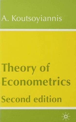 Theory of Econometrics by A. Koutsoyiannis (2001-07-04)