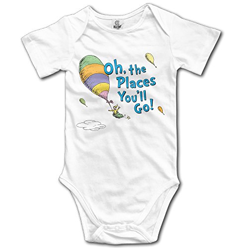 Book Cover VBE104 Oh, The Places You'll Go! Baby Onesie Toddler-Bodysuits - Black -