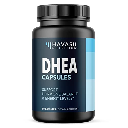Book Cover HAVASU NUTRITION DHEA 50mg Extra Strength Designed for Promoting Youthful Energy, Balance Hormone Levels & Supports Lean Muscle Mass, Non-GMO, Supplement for Men & Women, 60 Capsules