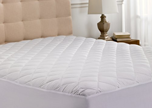 Book Cover Hypoallergenic Quilted Stretch-to-Fit Mattress Pad by Hanna Kay, 10 Year Warranty-Clyne Collection (Twin)