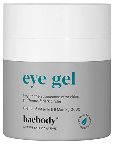 Book Cover Baebody Eye Gel for Under and Around Eyes to Smooth Fine Lines, Brighten Dark Circles and De-Puff Bags with Peptide Complex and Soothing Aloe, 1.7 Fl Oz