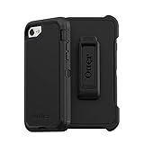 OtterBox iPhone SE 3rd & 2nd Gen, iPhone 8 & iPhone 7 (not Compatible with Plus Sized Models) Defender Series Case - Black, Rugged & Durable, with Port Protection, Includes Holster Clip Kickstand