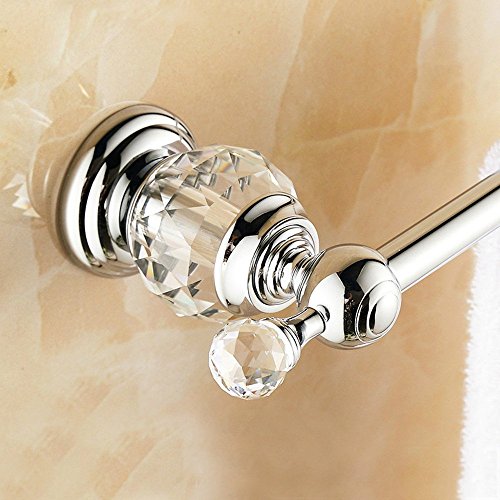 AUSWIND Polish Crystal Towel Bar 23-Inch Chrome Finish Wall Mount Towel Rack Bathroom Accessories