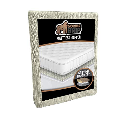 Book Cover Gorilla Grip Original Slip Resistant Mattress Gripper Pad, Queen Size, Helps Stop Bed and Topper from Sliding, Stopper Works on Sofa, Couch, Mattresses, Easy Trim, Strong Durable Grips Help Slipping