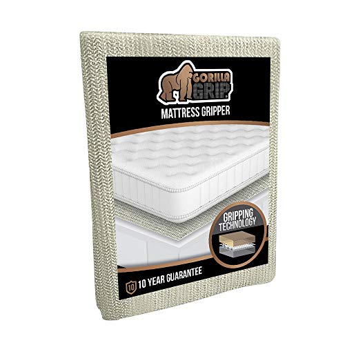 Book Cover GORILLA GRIP Original Slip Resistant Mattress Gripper Pad, Helps Stop Bed and Topper from Sliding, Stopper Works on Sofa, Futon, and Couch, Easy to Trim Size, Strong, Durable Grips Help Slipping, Full