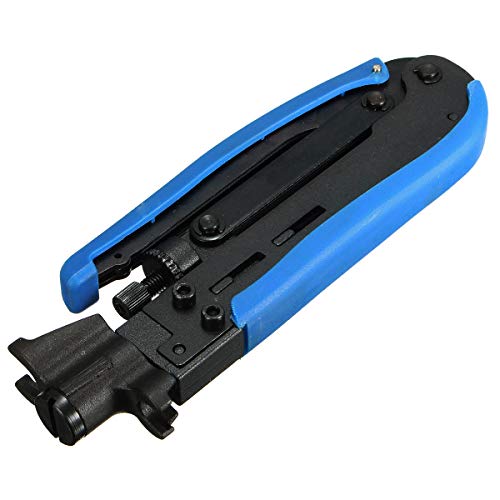 F-Connector Tool,Knoweasy RG59 RG6 RG11 Coaxial Tool Adjustable Compression Tool,Cable Connector Tool Hardened Steel Construction With Black Oxide Finished