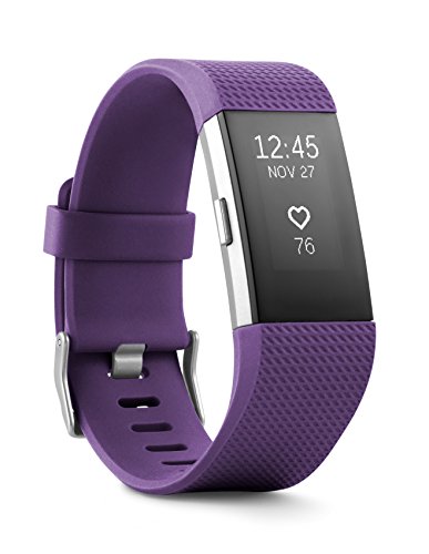Book Cover Fitbit Charge 2 Heart Rate + Fitness Wristband, Plum, Small (US Version)