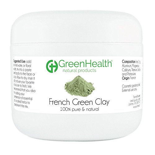 French Green Clay Powder, 3 oz - 100% Pure & Natural by GreenHealth