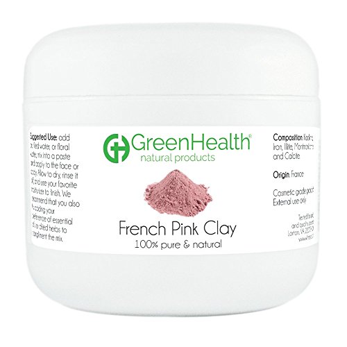 French Pink Clay Powder, 3 oz - 100% Pure & Natural by GreenHealth