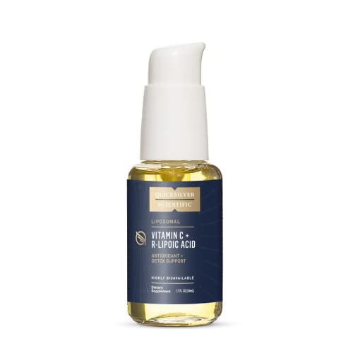 Quicksilver Scientific Vitamin C + R Lipoic Acid - Liposomal Vitamin C with RLA - Antioxidant, Detox & Immune Support Supplement - Liquid Vitamin C with Superior Absorption (50 ml)