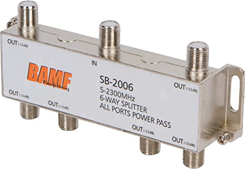 BAMF 6-Way Coax Cable Splitter Bi-Directional MoCA 5-2300MHz