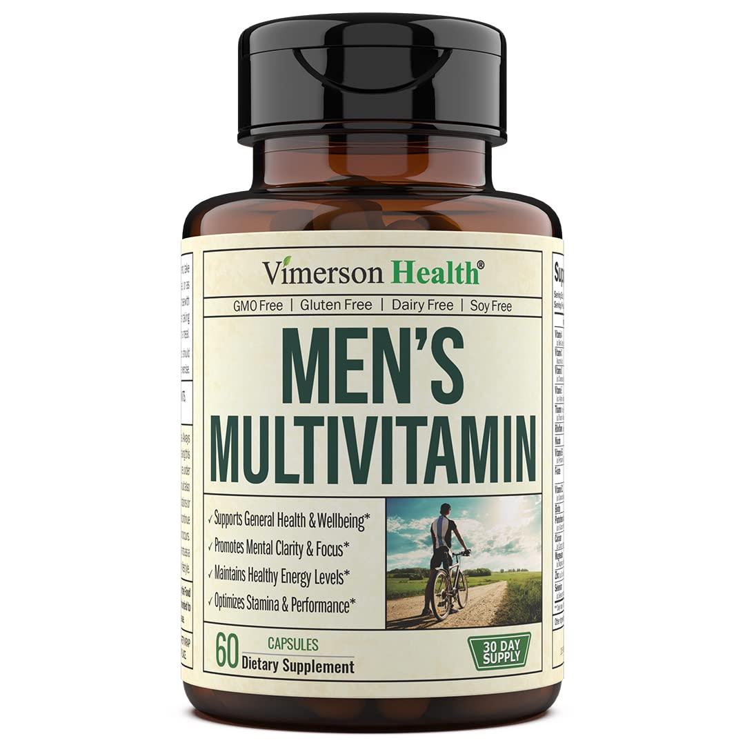 Book Cover Multivitamin for Men - Daily Men's Multivitamins & Multiminerals Supplement for Energy, Focus and Performance. Mens Vitamins A, C, D, E & B12, Zinc, Calcium, Magnesium & More. 30 Days of Multi Vitamin