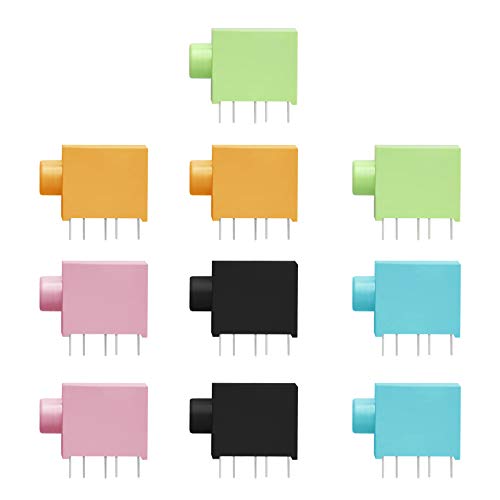 Gikfun 3.5mm Stereo Female Socket Audio Jack 5Pin PCB Panel Mount Connector PJ325 for Arduino (Pack of 10pcs) EK1776