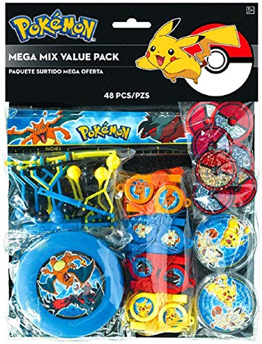 Available! 48 Piece Pokemon Pikachu and Friends Birthday Party Favor Mega Mix Value Pack