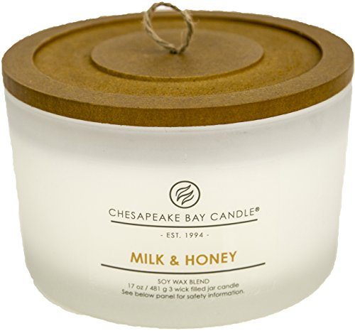 Chesapeake Bay Candle PT18457 3-Wick Scented Candle, Milk & Honey, Coffee Table Jar