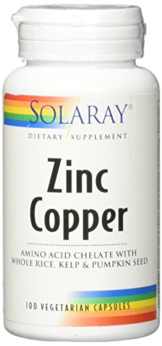 Solaray Zinc + Copper Amino Acid Chelate VCapsules, 100 Count