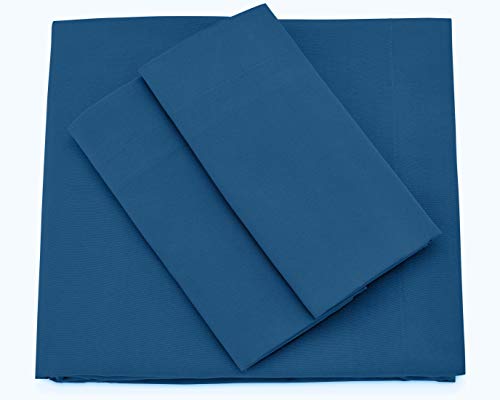 Book Cover Cosy House Bamboo Bed Sheets, Set of 4 - Hypoallergenic, Ultra Soft & Cool Viscose Rayon & Microfiber Blend Bedding with Deep Pocket Fitted Sheet, Flat Sheet, and 2 Pillowcases - King, Royal Blue