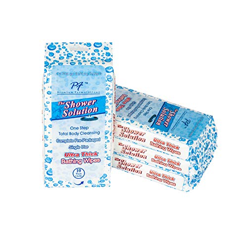 Premium Formulations Shower Solutions Bathing Wipes, Extra Large And Extra Thick, 40 Wipes