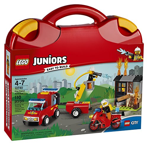 Book Cover LEGO Juniors Fire Patrol Suitcase 10740 Toy for 4-7-Year-Olds