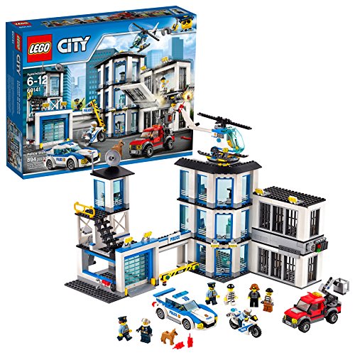Book Cover LEGO City Police Station 60141 Building Kit with Cop Car, Jail Cell, and Helicopter, Top Toy and Play Set for Boys and Girls (894 Pieces)