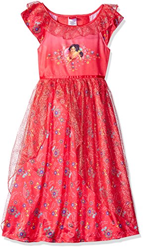 Book Cover Disney Girls' Little Princess Fantasy Gown, Elena of Avalor-Red, 6