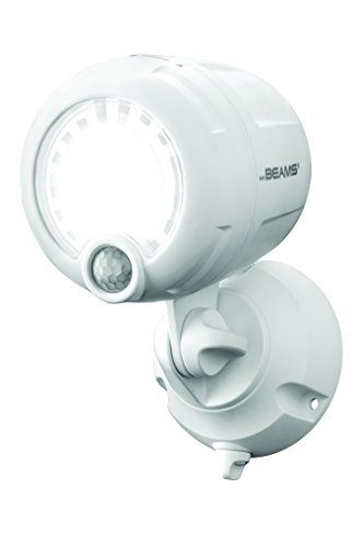 Mr. Beams MB360XT-WHT-01-00 Wireless 200 Lm Battery-Operated Outdoor Motion-Sensor-Activated Led Spotlight, White, 1-Pack,