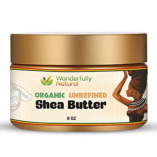 Book Cover Unrefined Shea Butter - African Organic Ivory & Raw â€“ Use Alone or In DIY Cream, Soap & More! - Vitamins Rich, Natural Healing for Eczema, Stretch Marks, Moisturizing Dry Skin & Hair Care 8 OZ