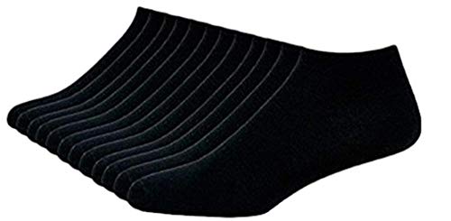 I&S Women's 12 Pack Low Cut No Show Athletic Socks - Women's Socks Size 9-11 (Set of 12 (Black))