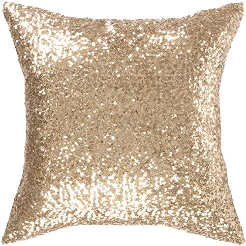 Book Cover Kevin Textile New Year Decorative Euro Throw Pillow Cover Sham Solid Luxurious Sequin Throw Pillow Cover Sham,18