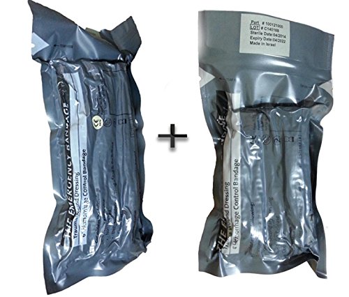 4" + 6" Israeli Emergency Bandage with Pressure Bar bar (2 Bandages)