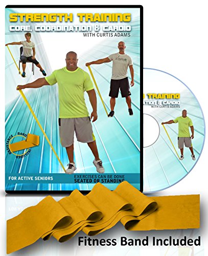 Book Cover Exercise for Seniors- Strength Training, Core, Cardio, Coordination + Resistance Band. All Exercises Shown Standing & Seated. Senior Fitness That's Fun