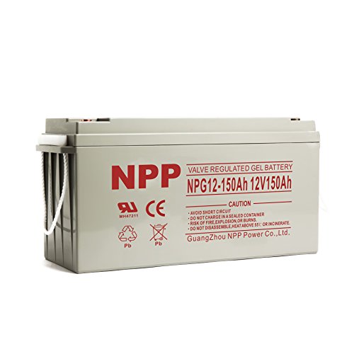 Book Cover NPP NPG12-150Ah Rechargeable Gel Deep Cycle 12V 150Ah Battery with Button Style Terminals