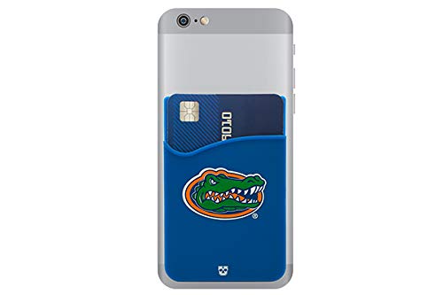 Florida Gators Adhesive Silicone Cell Phone Wallet/Card Holder for iPhone, Android, Samsung Galaxy, & Most Smartphones