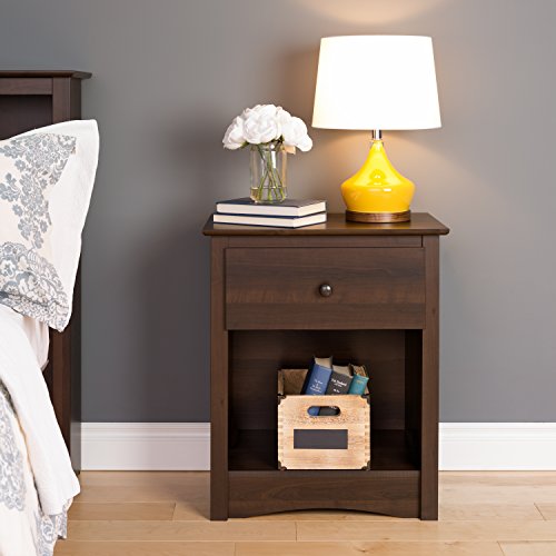 Book Cover Prepac Fremont Nightstand, Tall 1-Drawer, Espresso
