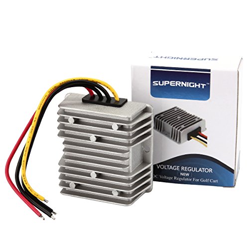 SUPERNIGHT 10A 120W Golf Cart Converter 48V 36V to 12V Regulator Step Down Waterproof DC/DC Transformer for Golf Cart Power Module and Club Car