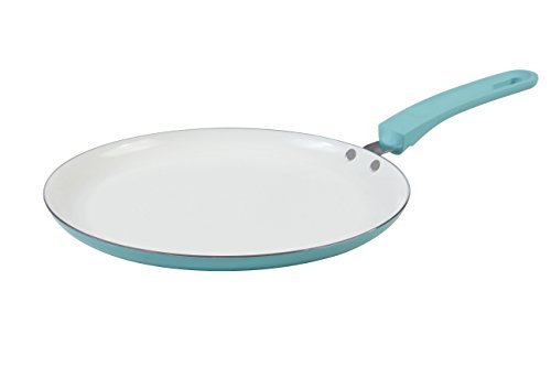 Book Cover Blue Crepe Pan with Non Stick Cookware by Upstreet – designed flat pan for crepes, tortillas, and pancakes