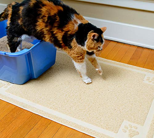 Book Cover CleanHouse Premium Durable Cat Litter Mat, (36x24) XL Size, Non Slip | 100% Phthalate Free Cat Mat, Stops Kitty Litter Tracking and Scatter From Cat Litter Box | Extra Large