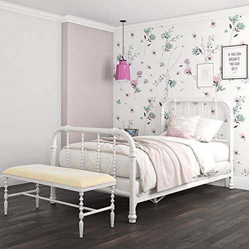 Book Cover DHP Jenny Lind Metal Twin Bed Frame in White