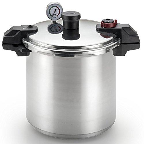 Book Cover T-fal Pressure Cooker, Pressure Canner with Pressure Control, 3 PSI Settings, 22 Quart, Silver - 7114000511