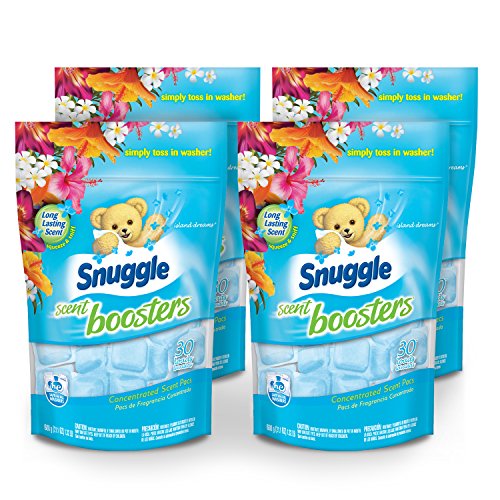 Book Cover Snuggle Laundry Scent Boosters Concentrated Scent Pacs, Island Dreams, Pouch, 30 Count (Pack of 4)