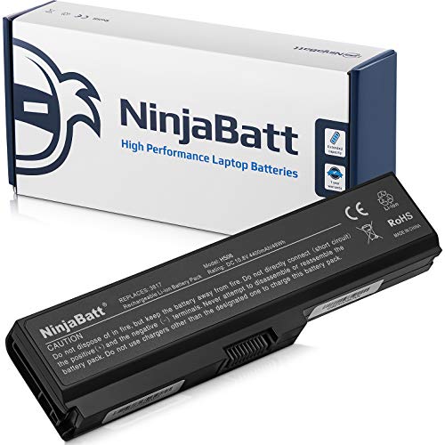 NinjaBatt Battery for Toshiba A665 PA3817U-1BRS L755 C655 C655D P775 L655 PA3818U-1BRS PABAS228 L675 C650 L770 A665-S6086 A665-S6050 C660 A665-S6094 - High Performance [6 Cells/4400 mAh/48 Wh]