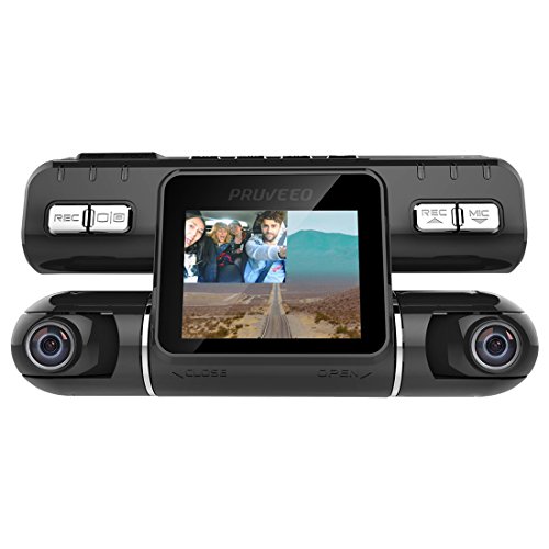 Book Cover Pruveeo MX2 Dash Cam Front and Rear Dual Camera for Cars, 240 Degree Wide Angle Driving Recorder DVR
